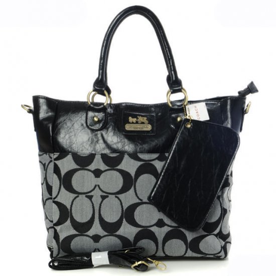 Coach In Signature Medium Grey Totes AOY - Click Image to Close